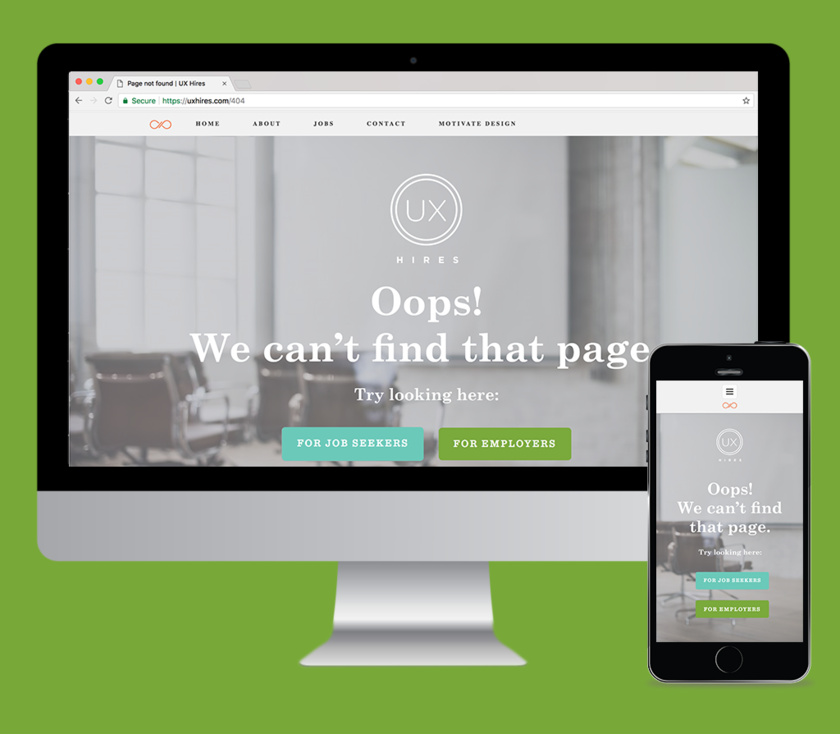 Ux hires 404 mockup